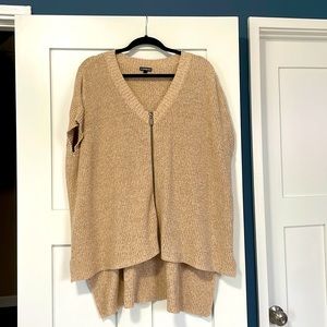 One Size Express Sweater in Tan